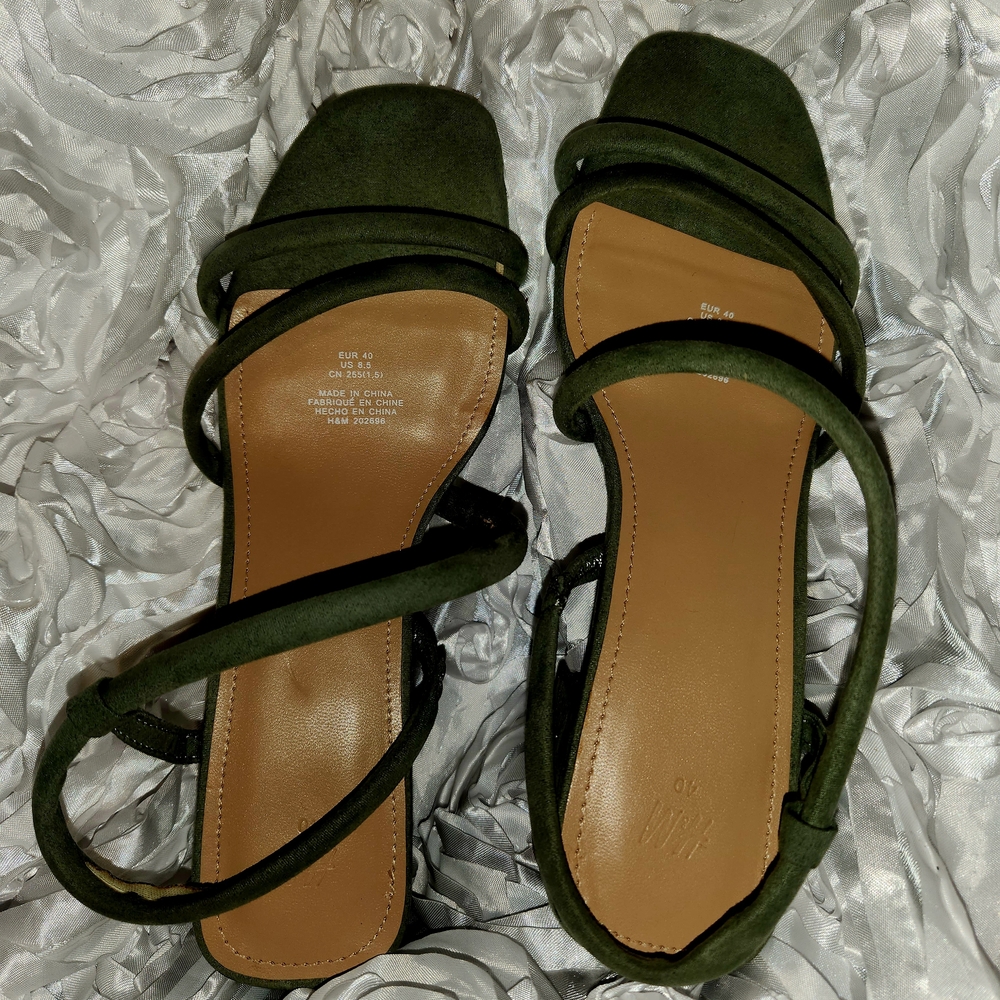 H&M Forest Green Strappy Sandals
